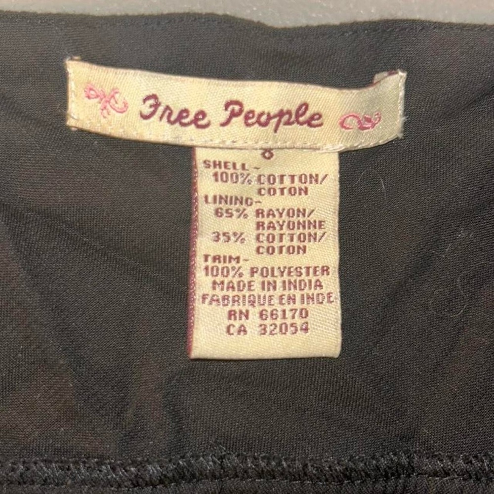 Free People Black Dress With Brajded Straps Size 8 - Picture 8 of 9